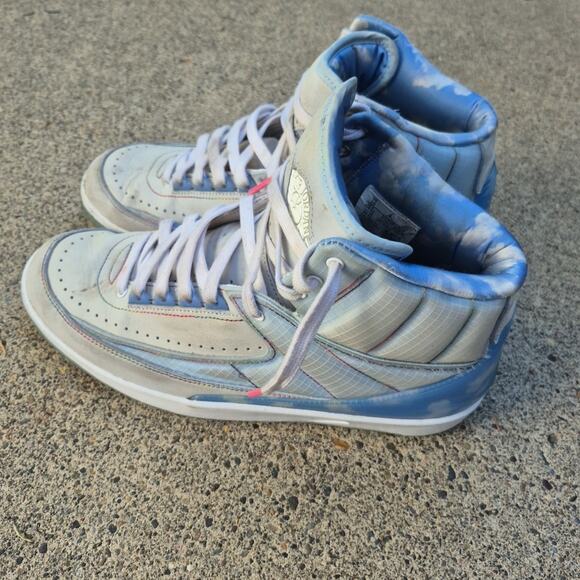 Air Jordan 2 J Balvin Retro Mens 10 Blue Sneakers Shoes 2022 DQ7691-419 - Picture 5 of 16